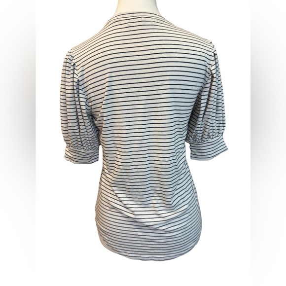 NWOT $120 FRAME | Balloon Sleeve Tee in Blanc Multi (S) - Picture 4 of 9